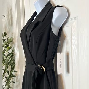 NWT Black CK sleeveless pantsuit